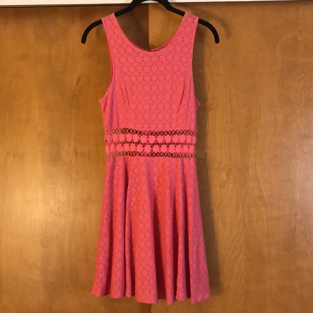 Free People Dress Daisy Pink Crochet Lace Skater size 2